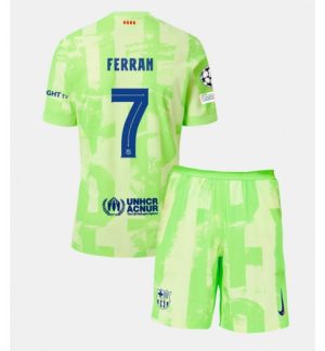 Köpa Billiga Barn FC Barcelona Tredjetröja 2024/25 Ferran Torres 7 Kortärmad (+ Korta byxor)