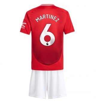 Köpa Billiga Barn Manchester United Hemmatröja 2024/25 Lisandro Martinez 6 Kortärmad (+ Korta byxor)