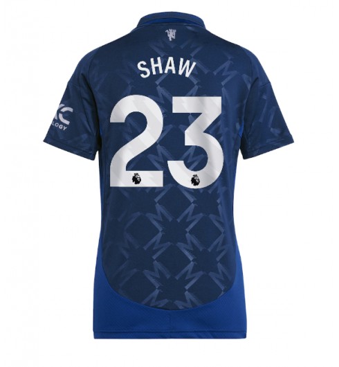 Köpa Billiga Dam Manchester United Bortatröja 2024/25 Luke Shaw 23 Kortärmad 1 Köpa Billiga Dam Manchester United Bortatröja 2024/25 Luke Shaw 23 Kortärmad