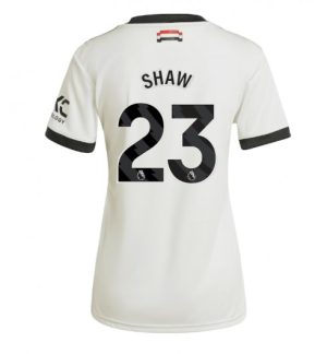 Köpa Billiga Dam Manchester United Tredjetröja 2024/25 Luke Shaw 23 Kortärmad