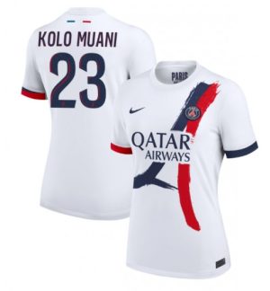 Köpa Billiga Dam Paris Saint-Germain Bortatröja 2024/25 Randal Kolo Muani 23 Kortärmad