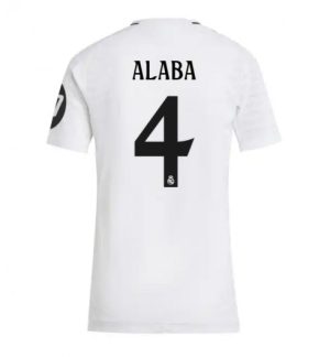 Köpa Billiga Dam Real Madrid Hemmatröja 2024/25 David Alaba 4 Kortärmad