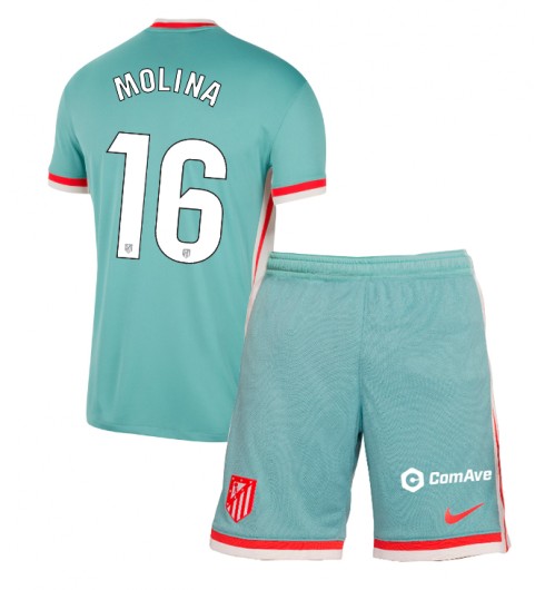 Köpa Barn Atlético Madrid Bortatröja 2024/25 Nahuel Molina 16 Kortärmad (+ Korta byxor) Köpa Barn Atlético Madrid Bortatröja 2024/25 Nahuel Molina 16 Kortärmad (+ Korta byxor)