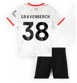 Köpa Billiga Barn Liverpool Tredjetröja 2024/25 Ryan Gravenberch 38 Kortärmad (+ Korta byxor)
