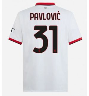 Köpa Billiga Herr AC Milan Bortatröja 2024/25 Strahinja Pavlovic 31 Kortärmad
