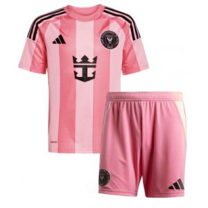 Inter Miami 2025/26 Hemmatröja Barn Set – Kortärmad Fotbollströja med Shorts