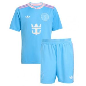Inter Miami 2025/26 Tredjetröja Barn Set – Kortärmad Fotbollströja med Shorts