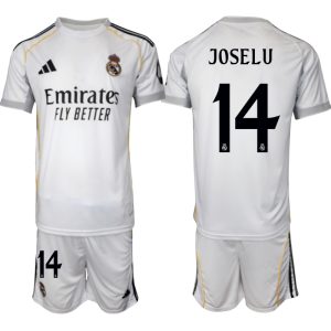 Köp Herr Real Madrid Hemmatröja 2025/26 Joselu #14 Fotbollsmatchställ (kortärmad tröja + shorts)