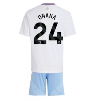 Köpa Billiga Barn Aston Villa Bortatröja 2024/25 Amadou Onana 24 Kortärmad (+ Korta byxor)
