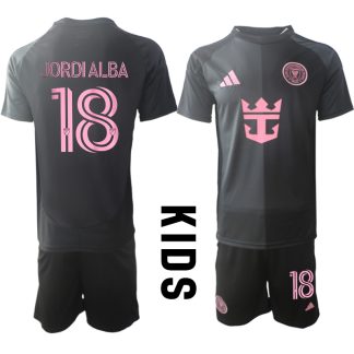 Köpa Fotbollströjor För Barn Inter Miami CF Bortatröja 2025/26 Jordi Alba 18 Fotbollssats Kortärmad (+ Shorts)