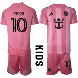 Köpa Fotbollströjor För Barn Inter Miami CF Hemmatröja 2025/26 Lionel Messi 10 Fotbollssats Kortärmad (+ Shorts)