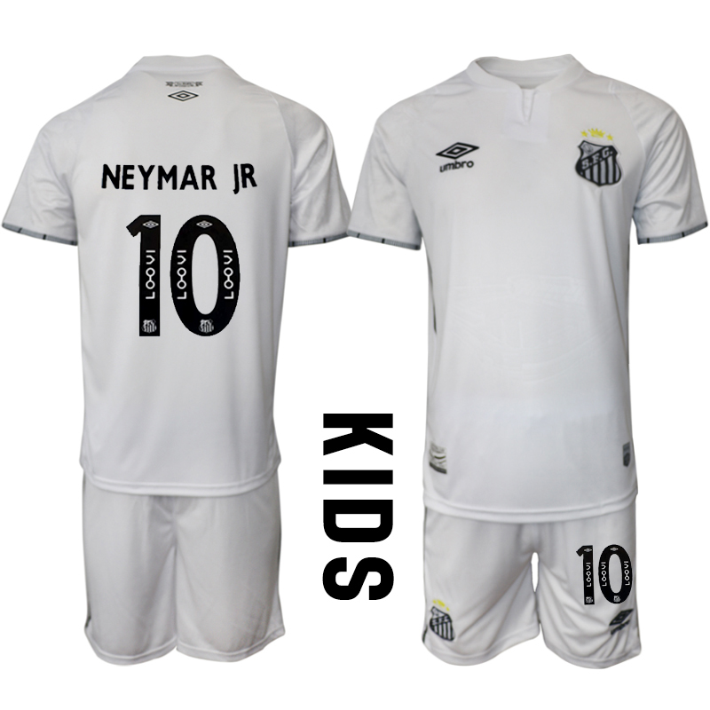 Köpa Fotbollströjor För Barn Santos FC Hemmatröja 2025/26 Neymar Jr 10 Kortärmad (+ Korta byxor)