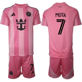 Köpa Fotbollströjor För Herr Inter Miami CF Hemmatröja 2025/26 Jean Mota 7 Kortärmad (+ Korta byxor)