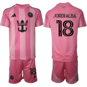 Köpa Fotbollströjor För Herr Inter Miami CF Hemmatröja 2025/26 Jordi Alba 18 Kortärmad (+ Korta byxor)