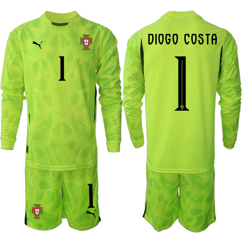 Köpa Fotbollströjor För Herr Portugal Fluorescerande Grön 2025/26 Diogo Costa 1 Målvakt Långärmad (+ Korta byxor) 1 Köpa Fotbollströjor För Herr Portugal Fluorescerande Grön 2025/26 Diogo Costa 1 Målvakt Långärmad (+ Korta byxor)