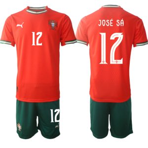Köpa Fotbollströjor För Herr Portugal Hemmatröja 2025/26 José Sá 12 Kortärmad (+ Korta byxor)