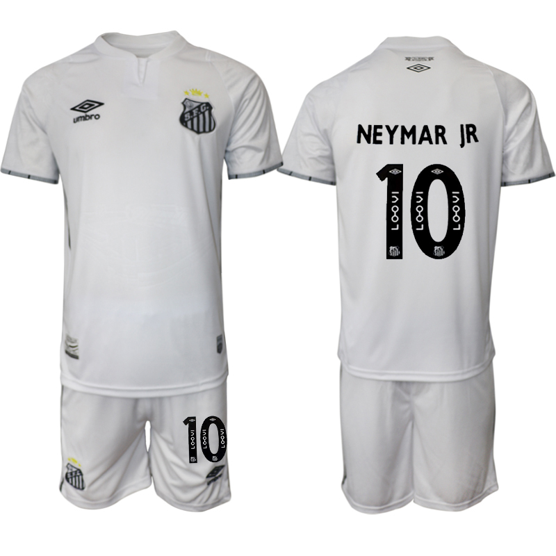 Köpa Fotbollströjor För Herr Santos FC Hemmatröja 2025/26 Neymar Jr 10 Kortärmad (+ Korta byxor)