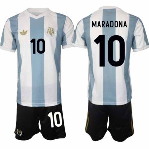 Köp Argentina Specialutgåva 50-årsjubileum fotbollsset Diego Maradona 10 Kortärmad (+ Korta byxor)