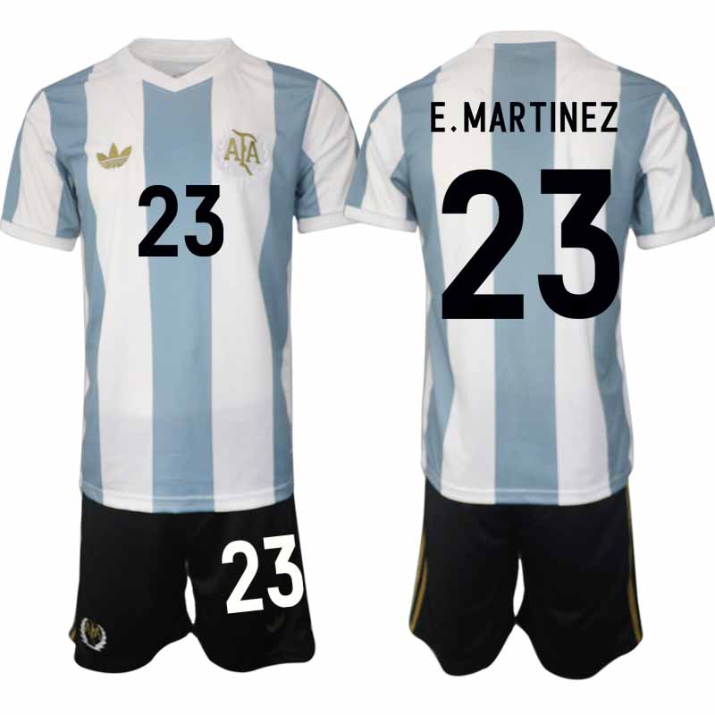 Köp Argentina Specialutgåva 50-årsjubileum fotbollsset Emiliano Martínez #23 Kortärmad (+ Korta byxor) 1 Köp Argentina Specialutgåva 50-årsjubileum fotbollsset Emiliano Martínez #23 Kortärmad (+ Korta byxor)