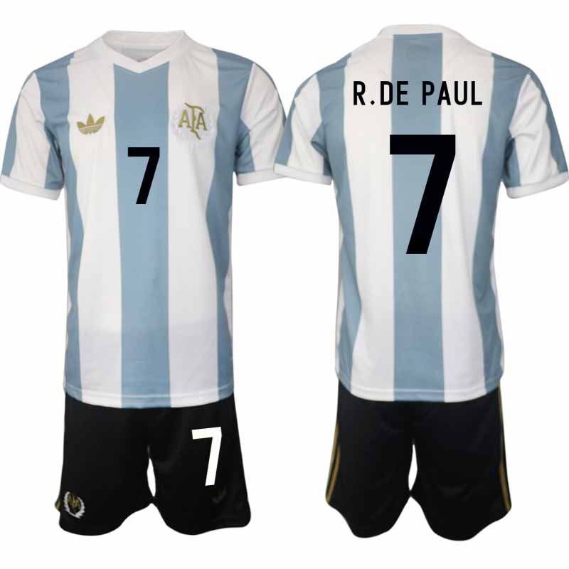 Köp Argentina Specialutgåva 50-årsjubileum fotbollsset Rodrigo de Paul 7 Kortärmad (+ Korta byxor) 1 Köp Argentina Specialutgåva 50-årsjubileum fotbollsset Rodrigo de Paul #7 Kortärmad (+ Korta byxor)