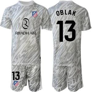 Atlético Madrid Målvaktsmatchställ för Barn 2024-25 Fankopia Jan Oblak #13 Kortärmad (+ Shorts)