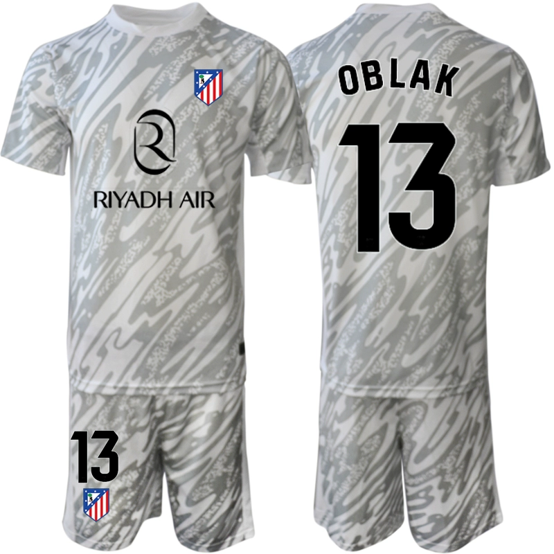 Atlético Madrid Målvaktsmatchställ för Barn 2024-25 Fankopia Jan Oblak #13 Kortärmad (+ Shorts) 1 Atlético Madrid Målvaktsmatchställ för Barn 2024-25 Fankopia Jan Oblak #13 Kortärmad (+ Shorts)
