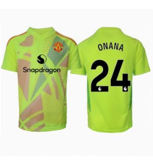 Köp Herr Manchester United Målvakt Bortatröja 2024/25 Andre Onana #24 Kortärmad Fotbollströjor