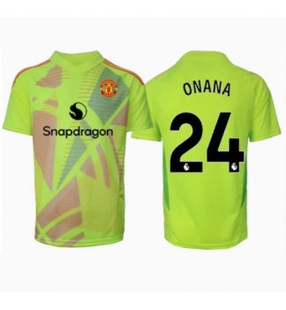 Köp Herr Manchester United Målvakt Bortatröja 2024/25 Andre Onana #24 Kortärmad Fotbollströjor