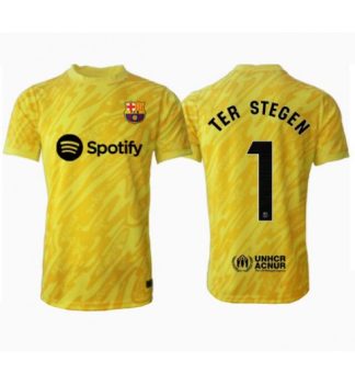 Köp Herr Barcelona Målvakt Bortatröja 2024/25 Ter Stegen #1 Kortärmad Fotbollströjor
