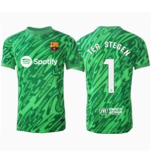 Köp Herr Barcelona Målvakt Hemmatröja 2024/25 Ter Stegen #1 Kortärmad Fotbollströjor
