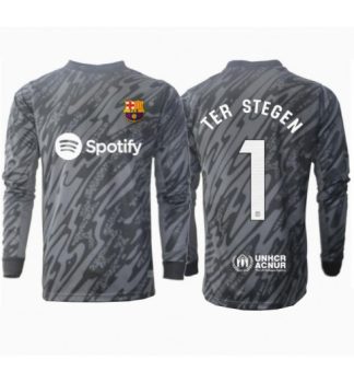 Köp Herr Barcelona Målvakt Tredjetröja 2024/25 Ter Stegen #1 Långärmad Fotbollströjor