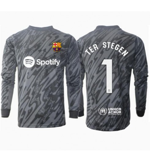 Köp Herr Barcelona Målvakt Tredjetröja 2024/25 Ter Stegen #1 Långärmad Fotbollströjor