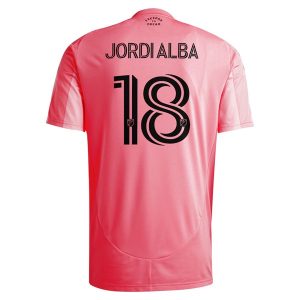Köp Herr Fotbollströjor Inter Miami CF Hemmatröja 2025-26 Jordi Alba 18 Kortärmad