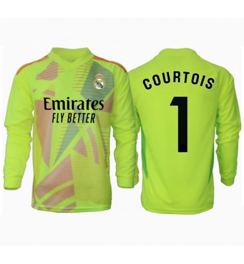 Köp Herr Real Madrid Målvakt Tredjetröja 2024/25 Thibaut Courtois #1 Långärmad Fotbollströjor 1 Köp Herr Real Madrid Målvakt Tredjetröja 2024/25 Thibaut Courtois #1 Långärmad Fotbollströjor