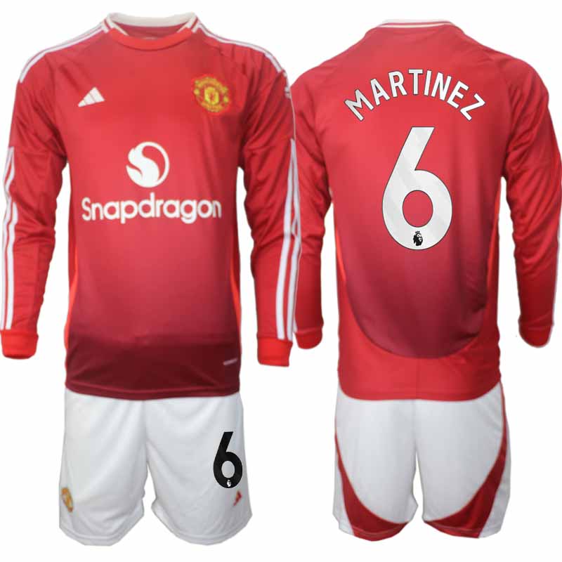 Köp Manchester United Herr Hemmatröja 2024/25 Lisandro Martinez 6 Fotbollsställ Långärmad (+ Shorts) 1 Köp Manchester United Herr Hemmatröja 2024/25 Lisandro Martinez 6 Fotbollsställ Långärmad (+ Shorts)