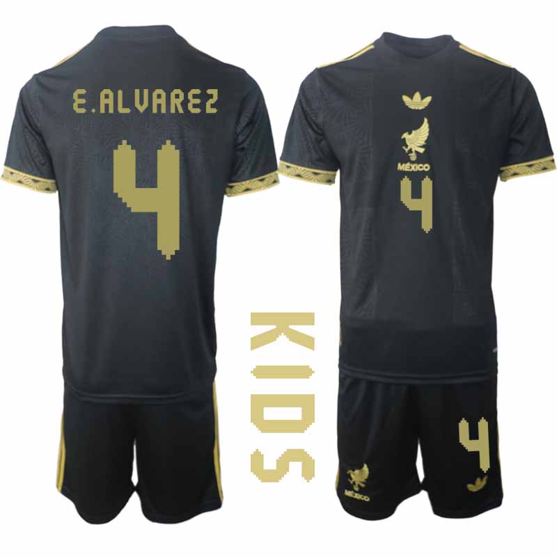 Köp Mexiko 2025 Gold Cup Fotbollströja Barn Edson Alvarez 4 Fotbollsklädset Kortärmad + Shorts 1 Köp Mexiko 2025 Gold Cup Fotbollströja Barn Edson Alvarez 4 Fotbollsklädset Kortärmad + Shorts