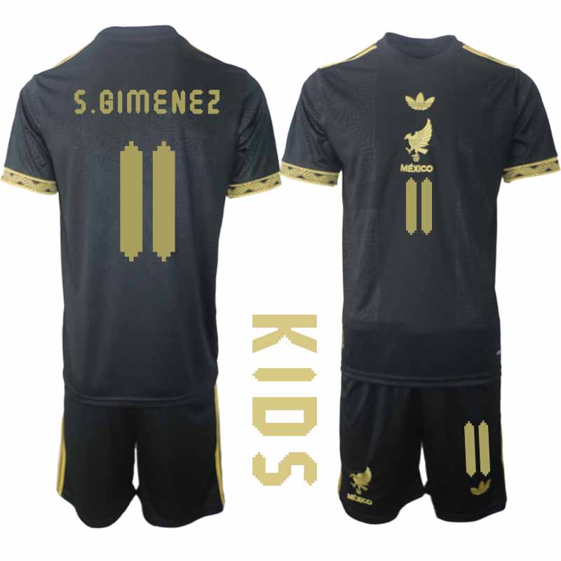 Köp Mexiko 2025 Gold Cup Fotbollströja Barn Santiago Gimenez 11 Fotbollsklädset Kortärmad + Shorts 1 Köp Mexiko 2025 Gold Cup Fotbollströja Barn Santiago Gimenez 11 Fotbollsklädset Kortärmad + Shorts