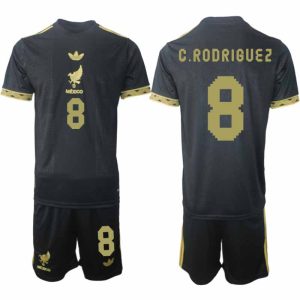 Köp Mexiko 2025 Gold Cup Fotbollströja Herr Carlos Rodriguez 8 Fotbollsklädset Kortärmad + Shorts