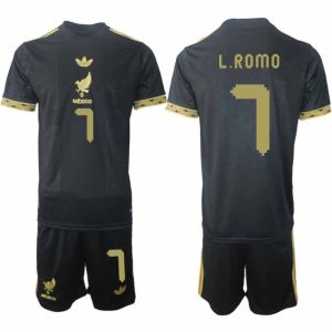 Köp Mexiko 2025 Gold Cup Fotbollströja Herr Luis Romo 7 Fotbollsklädset Kortärmad + Shorts