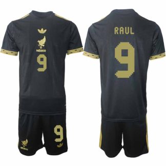 Köp Mexiko 2025 Gold Cup Fotbollströja Herr Raul Jimenez 9 Fotbollsklädset Kortärmad + Shorts