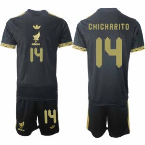Mexiko 2025 Gold Cup Fotbollströja Herr Chicharito 14 Fotbollsklädset Kortärmad + Shorts