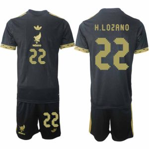 Köp Mexiko 2025 Gold Cup Fotbollströja Herr Hirving Lozano 22 Fotbollsklädset Kortärmad + Shorts