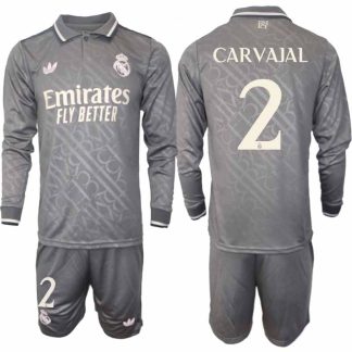 Köp Real Madrid Herr Tredjetröja 2024/25 Daniel Carvajal 2 Fotbollsställ Långärmad (+ Shorts)