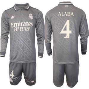 Köp Real Madrid Herr Tredjetröja 2024/25 David Alaba 4 Fotbollsställ Långärmad (+ Shorts)