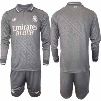 Köp Real Madrid Herr Tredjetröja 2024/25 Fotbollsställ Långärmad (+ Shorts)