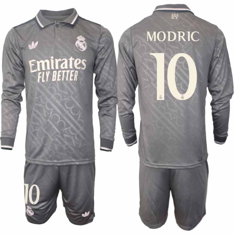 Köp Real Madrid Herr Tredjetröja 2024/25 Luka Modric 10 Fotbollsställ Långärmad (+ Shorts) 1 Köp Real Madrid Herr Tredjetröja 2024/25 Luka Modric 10 Fotbollsställ Långärmad (+ Shorts)