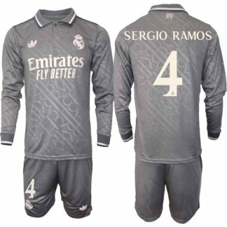 Köp Real Madrid Herr Tredjetröja 2024/25 Sergio Ramos 4 Fotbollsställ Långärmad (+ Shorts)