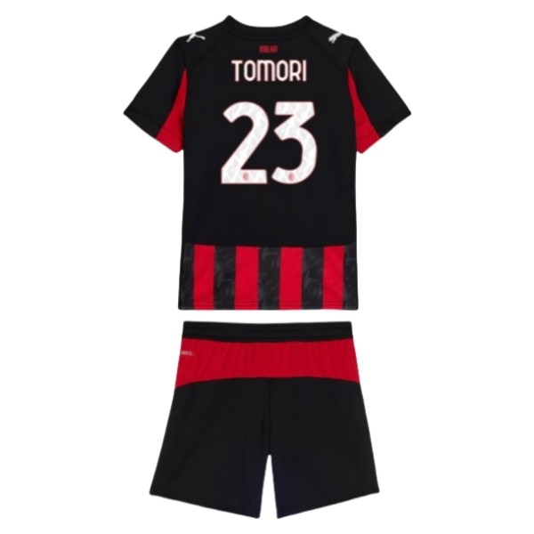 AC Milan Barn Hemmatröja 2025/26 Fikayo Tomori #23 Fotbollsställ med Shorts