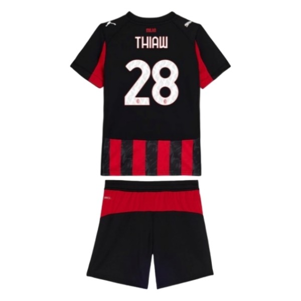 AC Milan Barn Hemmatröja 2025/26 Malick Thiaw #28 Fotbollsställ med Shorts 1 AC Milan Barn Hemmatröja 2025/26 Malick Thiaw #28 Fotbollsställ med Shorts
