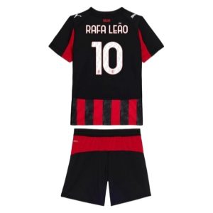 AC Milan Barn Hemmatröja 2025/26 Rafa Leão #10 Fotbollsställ med Shorts